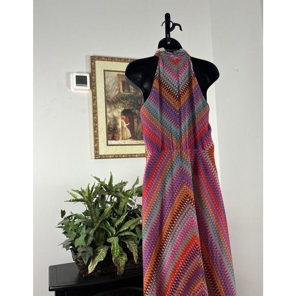 Muse by Boston Proper Bohemian Blouson Dress Sz 4 High And Low - Picture 8 of 14